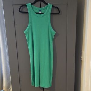 Old Navy Green Sleeveless Midi Dress